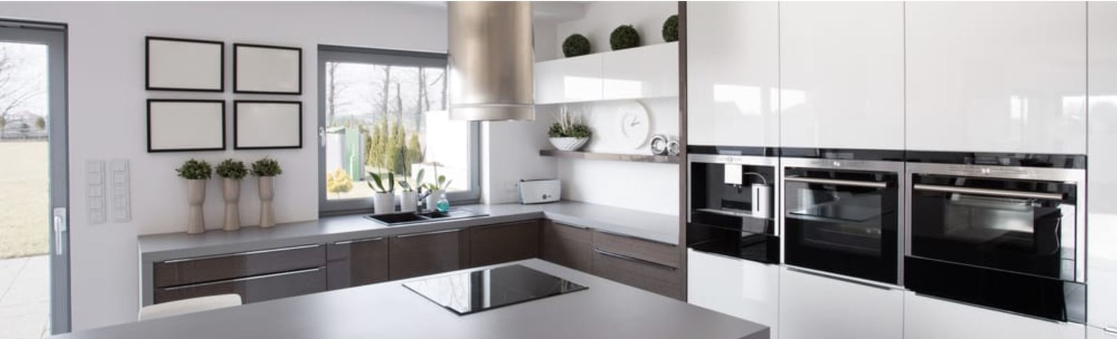Pristine modern kitchen after detailed cleaning